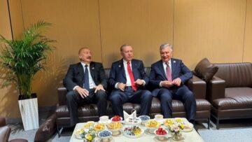 Cumhurbaşkanı Erdoğan, Aliyev ve Mirziyoyev ile bir araya geldi