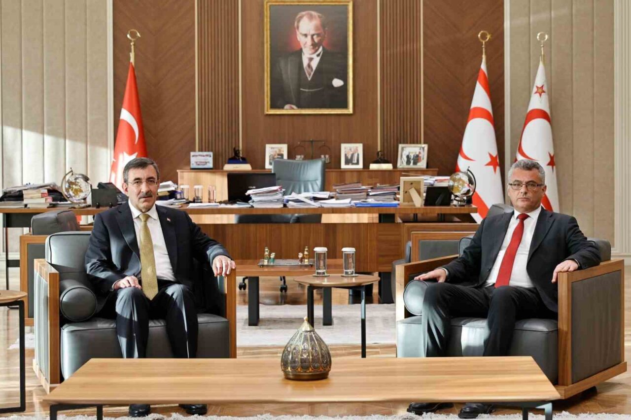 Cumhurbaşkanı Yardımcısı Yılmaz, KKTC Cumhurbaşkanı Erhürman ile görüştü