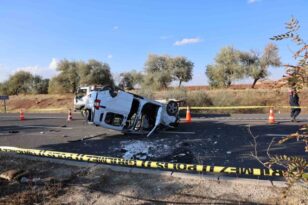 Nevşehir’de refüje çarpan araç takla attı: 1 ölü, 2 yaralı
